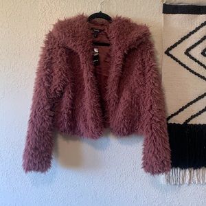 Shaggy faux fur coat